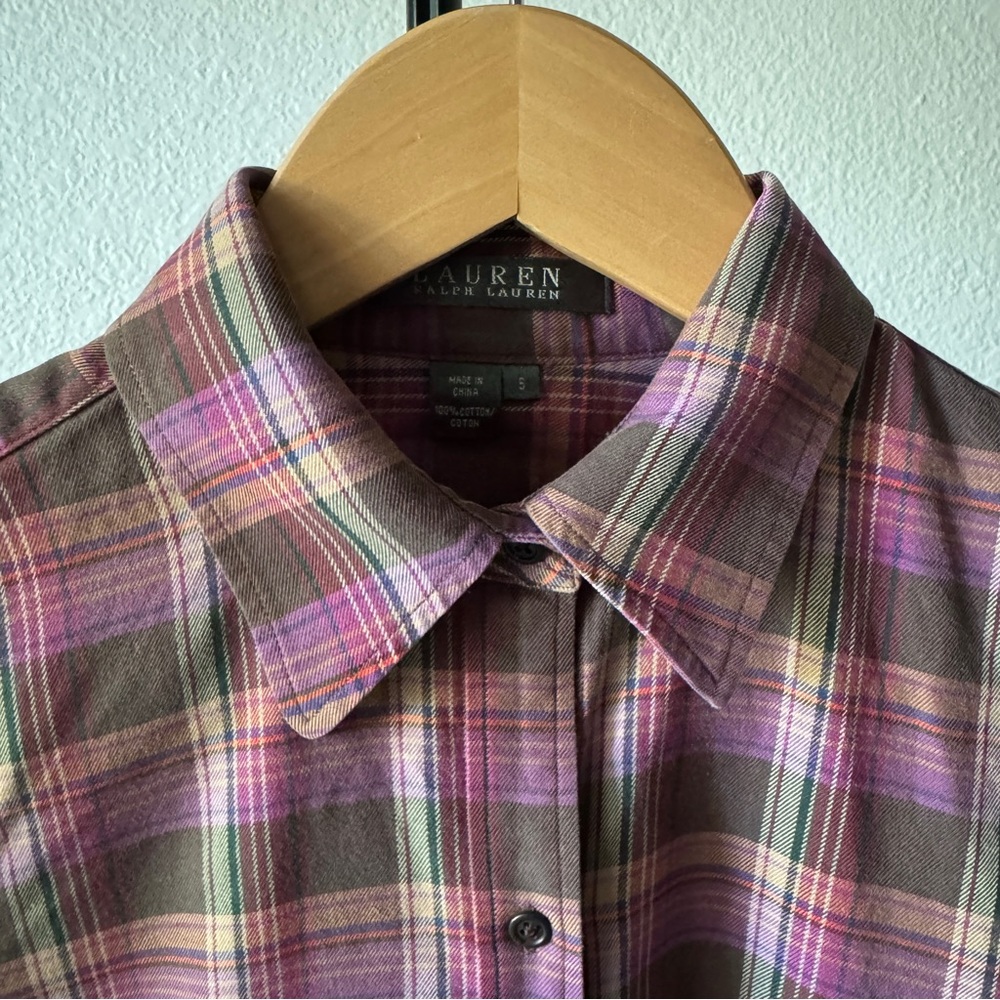 Lauren Ralph Lauren Women’s Purple Plaid Shirt
